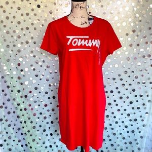 Tommy Hilfiger Tee Dress Red PXL